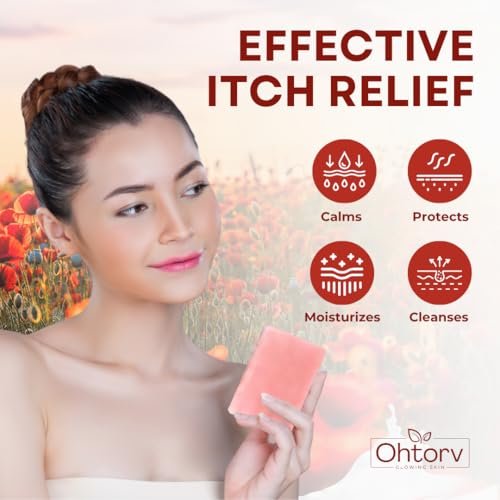 Calamine Soap Bar – All Natural Instant Itch Relief – Calming Calamine Soap for Itchy Skin, Insect Bite, Eczema, Poison Ivy Rash, Chicken Pox – Pure Anti-Itch Body Wash Made in USA – Large 5oz Bar - görsel 6