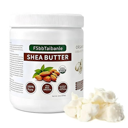 FSbbTaibanle Raw Shea Butter 16 oz – Pure & Organic Moisturizer for Skin, Hair & DIY – Raw, Unrefined, Non-GMO, Ivory Color, Grade A Quality Avelisse