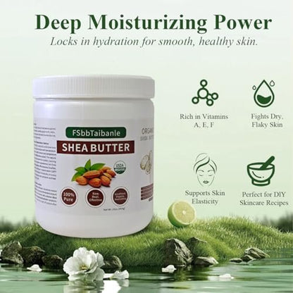 FSbbTaibanle Raw Shea Butter 16 oz – Pure & Organic Moisturizer for Skin, Hair & DIY – Raw, Unrefined, Non-GMO, Ivory Color, Grade A Quality Avelisse