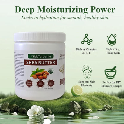 FSbbTaibanle Raw Shea Butter 16 oz – Pure & Organic Moisturizer for Skin, Hair & DIY – Raw, Unrefined, Non-GMO, Ivory Color, Grade A Quality Avelisse