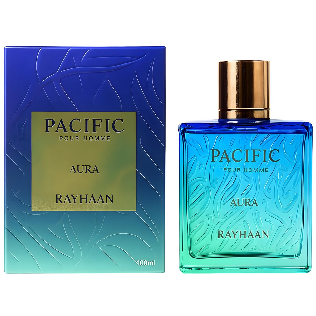 Rayhaan Pacific Aura Eau de Parfum for Men - Citrus, Aromatic, Mint, Amber, Fresh - 3.4 oz / 100 ml Avelisse