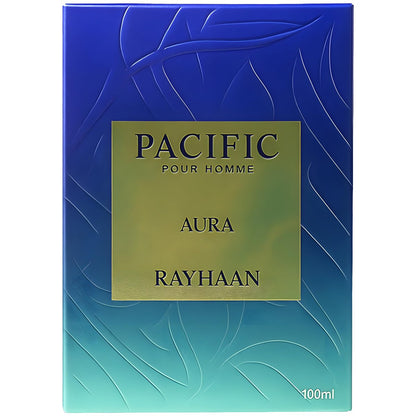 Rayhaan Pacific Aura Eau de Parfum for Men - Citrus, Aromatic, Mint, Amber, Fresh - 3.4 oz / 100 ml Avelisse