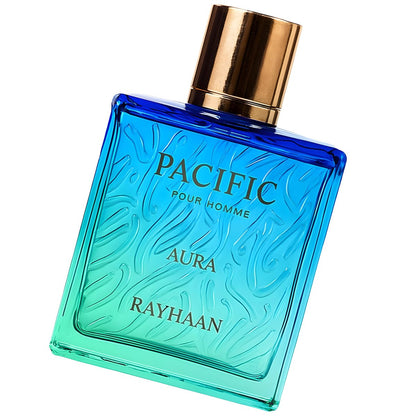Rayhaan Pacific Aura Eau de Parfum for Men - Citrus, Aromatic, Mint, Amber, Fresh - 3.4 oz / 100 ml Avelisse