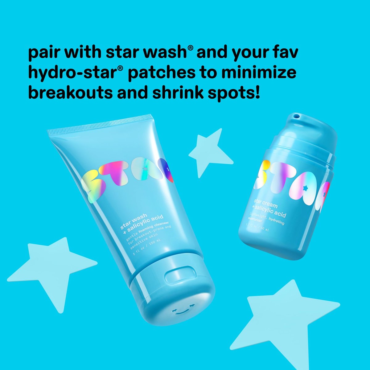 Starface Star Cream + Salicylic Acid - Lightweight Hydrating Moisturizer for Breakout-Prone & Sensitive Skin, 1.7 fl oz Avelisse