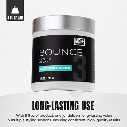 Miche Bounce Styling Cream – Definition & Moisture for Curly Hair, 8 fl oz Avelisse