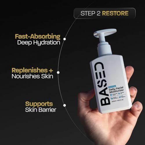 BASED Daily Skincare Duo: Purifying Face Wash & Restoring Moisturizer for All Skin Types, Hormone-Safe Avelisse
