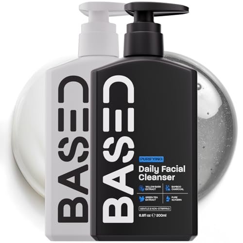 BASED Daily Skincare Duo: Purifying Face Wash & Restoring Moisturizer for All Skin Types, Hormone-Safe Avelisse