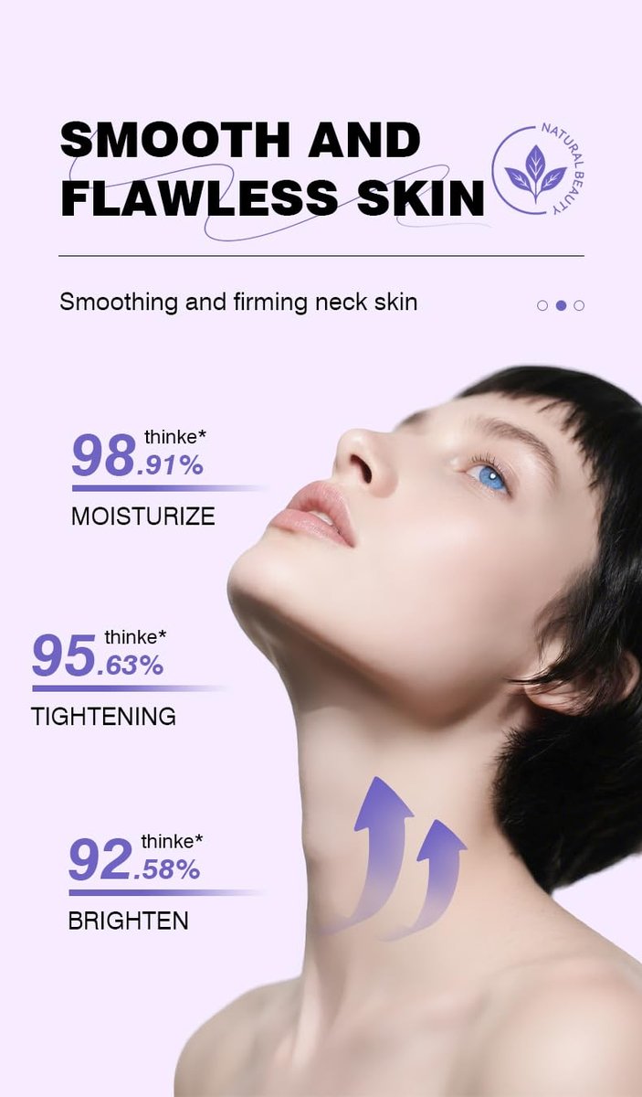 Natuvia Tighten & Lift Neck Cream – Anti-Aging Firming Moisturizer with Hyaluronic Acid, Cupuacu Butter & Caffeine for Sagging Skin, Wrinkles, Hydration – 1.7 Fl Oz - görsel 5