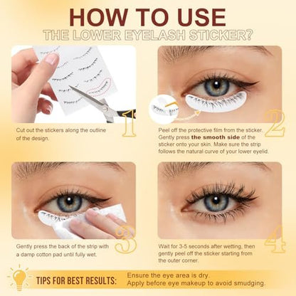QUEWEL Magnetic Eyelashes 2 Pair Reusable Magnetic Eyelashes with Applicator No Glue Needed Cat Eye Natural Look Lash Clusters Kit Easy to Wear and Remove (A09) Avelisse