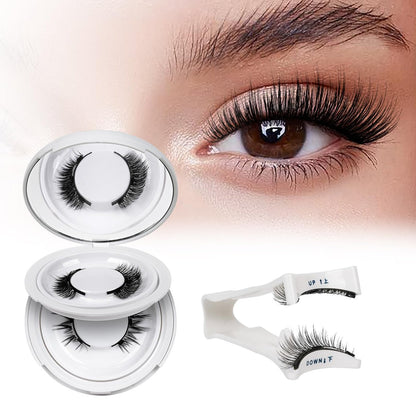 QUEWEL Magnetic Eyelashes 2 Pair Reusable Magnetic Eyelashes with Applicator No Glue Needed Cat Eye Natural Look Lash Clusters Kit Easy to Wear and Remove (A09) Avelisse