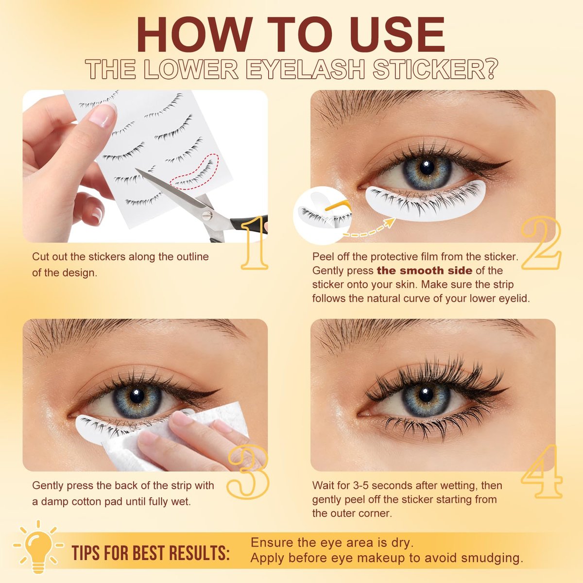 QUEWEL Magnetic Eyelashes 2 Pair Reusable Magnetic Eyelashes with Applicator No Glue Needed Cat Eye Natural Look Lash Clusters Kit Easy to Wear and Remove (A09) Avelisse