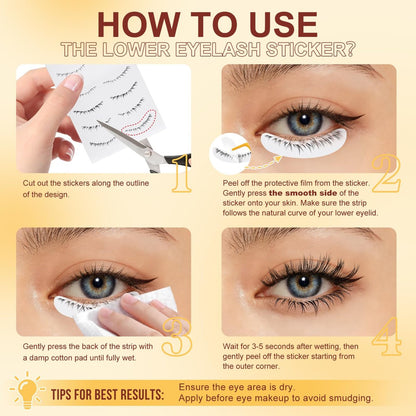 QUEWEL Magnetic Eyelashes 2 Pair Reusable Magnetic Eyelashes with Applicator No Glue Needed Cat Eye Natural Look Lash Clusters Kit Easy to Wear and Remove (A09) Avelisse