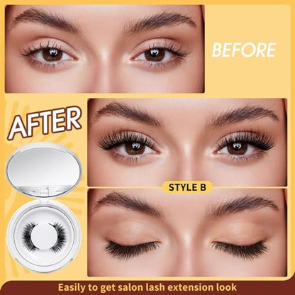 QUEWEL Magnetic Eyelashes 2 Pair Reusable – Color: Black – Image 10