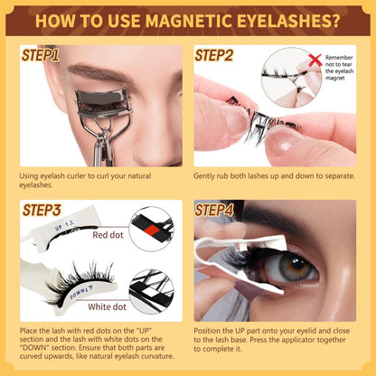 QUEWEL Magnetic Eyelashes 2 Pair Reusable – Reusable and Durable: Each pair can be worn multiple times with – Image 15