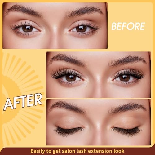 QUEWEL Magnetic Eyelashes 1 Pair Reusable Cat Eye Natural Look Lash Clusters Kit with Applicator, No Glue Needed, Easy to Wear and Remove (B09) - görsel 10
