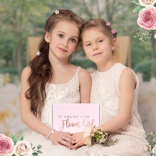 30-Piece Flower Girl Proposal Gift Set - Will You Be My Flower Girl Gift with Bag, Sunglasses, Makeup Bag, Headband, Bracelet, Pen, Hair Accessories & Card for Wedding Engagement Bridal Shower Avelisse