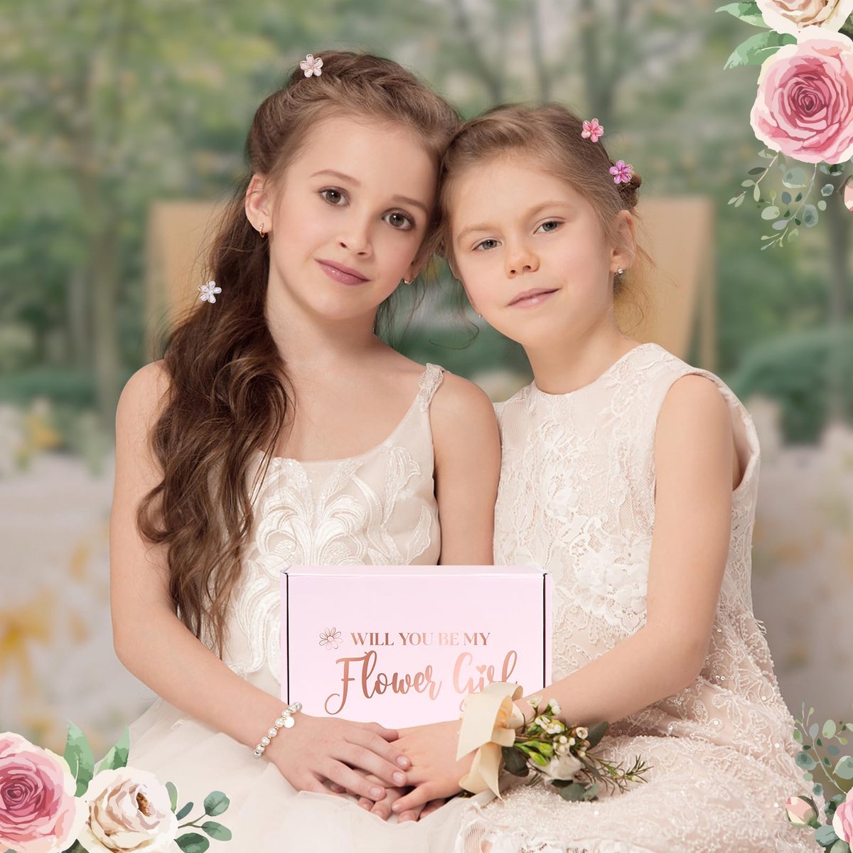 30-Piece Flower Girl Proposal Gift Set - Will You Be My Flower Girl Gift with Bag, Sunglasses, Makeup Bag, Headband, Bracelet, Pen, Hair Accessories & Card for Wedding Engagement Bridal Shower Avelisse