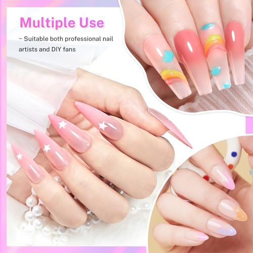 JODSONE 100-Piece Soft Nail Sponges for Ombre & Gradient Nail Art with Stainless Steel Grabbing Pen - görsel 12