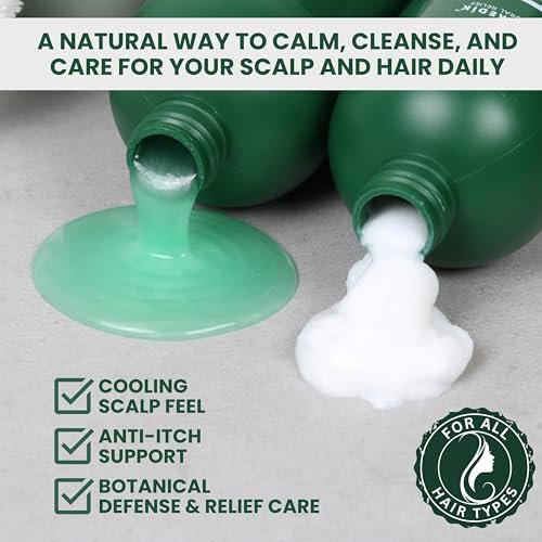 KESMEDIK Tea Tree Lavender Shampoo & Conditioner Set with Mint & Rosemary, Cleanses, Cools & Soothes Dry, Itchy Scalp, Sulfate & Paraben-Free, For All Hair Types, 16 fl oz Each Avelisse