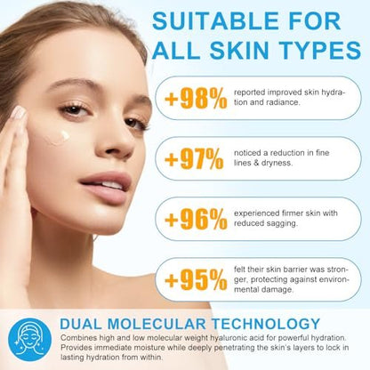 Pure Hyaluronic Acid Serum Powder for Skin & Face, 120g High Molecular Weight Anti-Aging HA Powder, Water Soluble, Gluten Free, Non-GMO – Includes Scoop Avelisse
