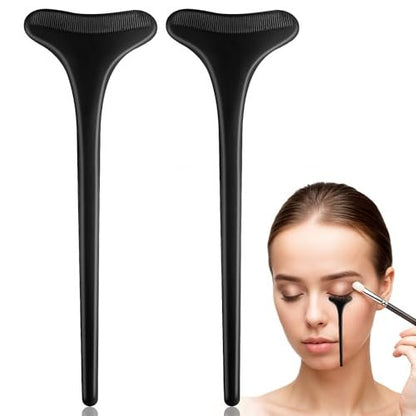 TIESOME 2 PCS Black Reusable Silicone Mascara Shield Guard - Beginner Friendly Eyelash Makeup Applicator Tool for Women Avelisse
