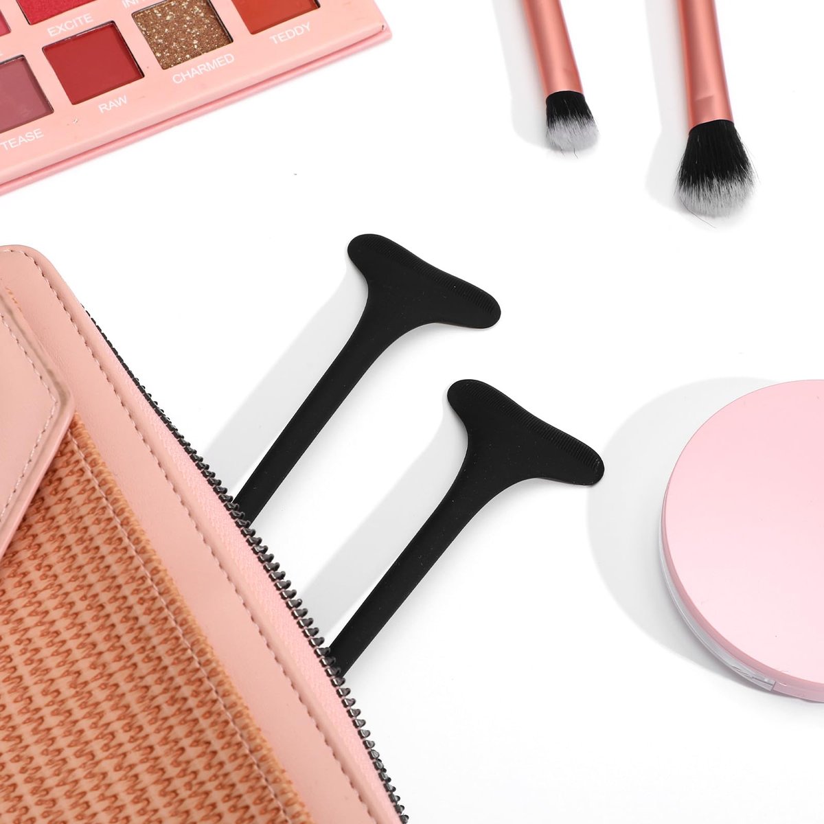 TIESOME 2 PCS Black Reusable Silicone Mascara Shield Guard - Beginner Friendly Eyelash Makeup Applicator Tool for Women Avelisse