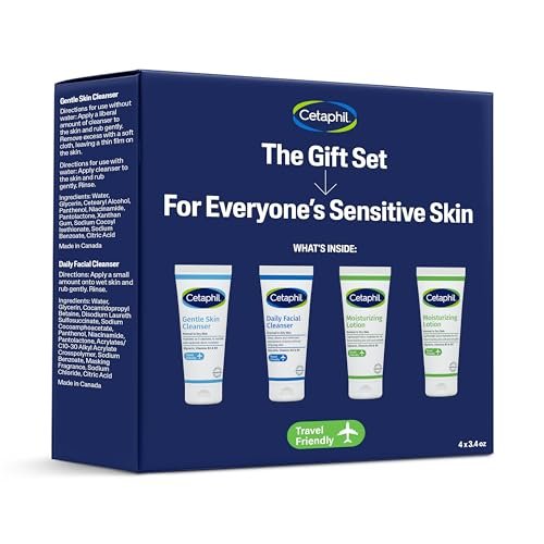 CETAPHIL Skincare Gift Set & Travel Companion for Sensitive Skin | Gentle Skin Cleanser, Daily Facial Cleanser, 2 x Moisturizing Lotion | TSA Approved | Dermatologist Recommended Brand - görsel 2
