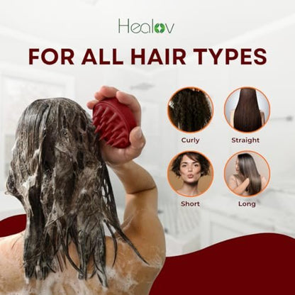 Batana Oil Hair Growth Spray with Scalp Massager – Natural Treatment for Hair Loss, Thinning, Bald Spots, Breakage – Strengthening, Thickening, Volumizing Serum for All Hair Types