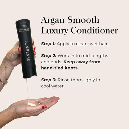 Jon Renau Argan Smooth Luxury Conditioner for Human Hair Wigs and Toppers – Deep Hydration, Detangling, Frizz Control – 8.5 oz Avelisse