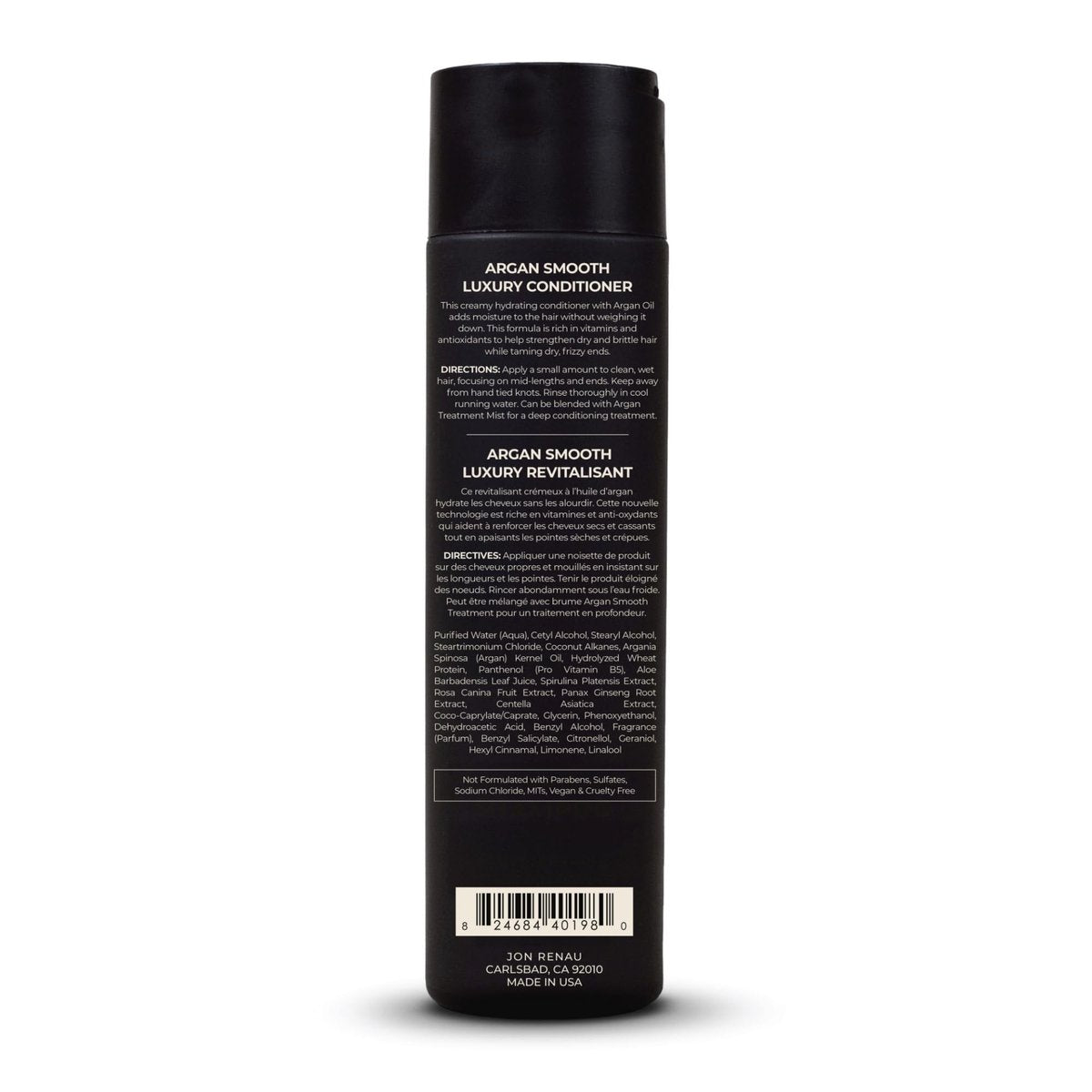 Jon Renau Argan Smooth Luxury Conditioner for Human Hair Wigs and Toppers – Deep Hydration, Detangling, Frizz Control – 8.5 oz Avelisse