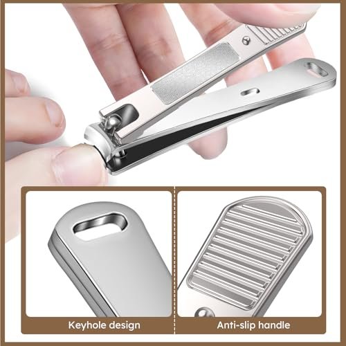 Upgrade Big Long Handled Toenail Clippers for Thick Nails for Seniors - Slanted Angled Head Large Toe Nail Clippers with Catcher, Wide Opening Sharp Precision Finger Nail Cutter for Men Women - görsel 12