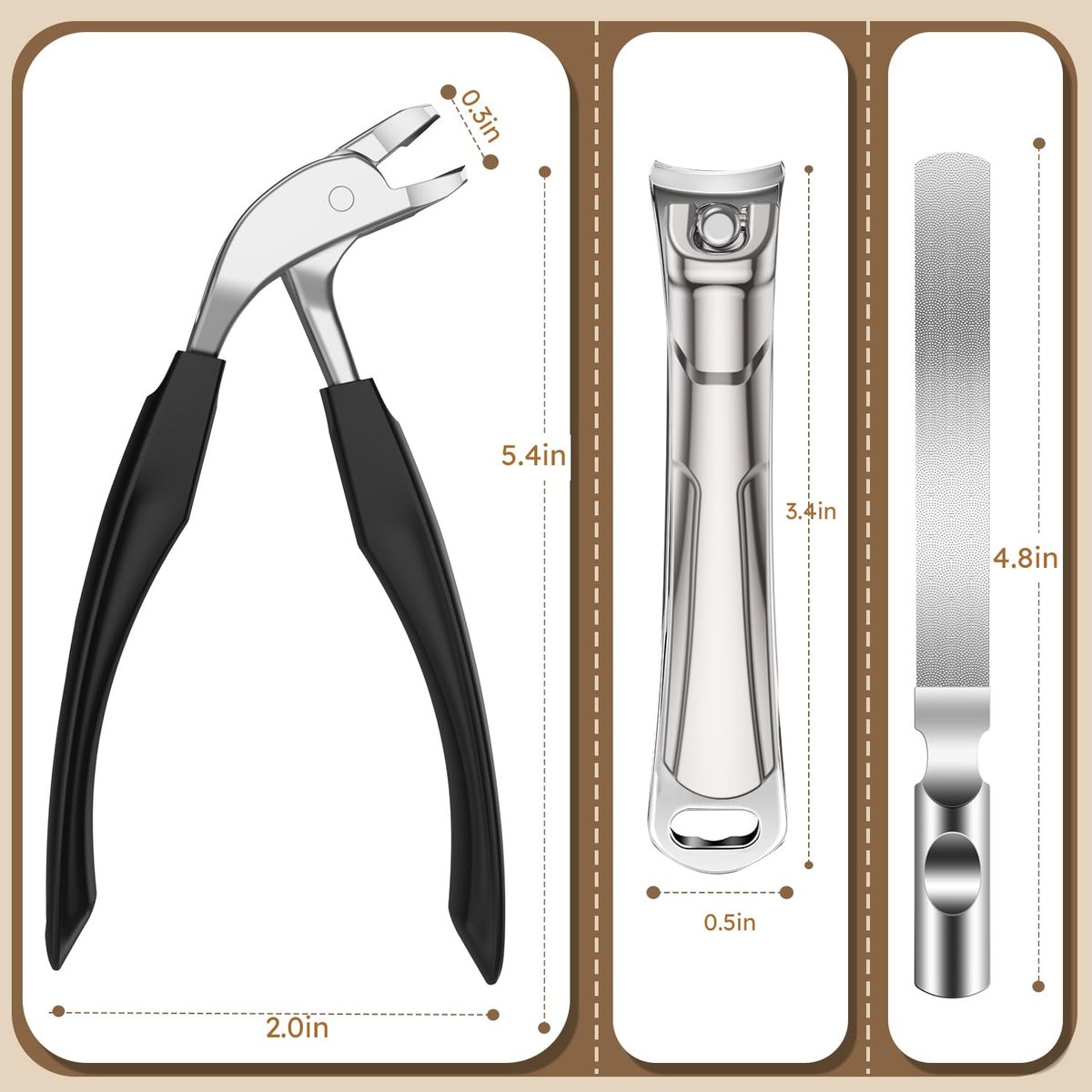 Upgrade Big Long Handled Toenail Clippers for Thick Nails for Seniors - Slanted Angled Head Large Toe Nail Clippers with Catcher, Wide Opening Sharp Precision Finger Nail Cutter for Men Women - görsel 13