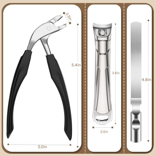 Upgrade Big Long Handled Toenail Clippers for Thick Nails for Seniors - Slanted Angled Head Large Toe Nail Clippers with Catcher, Wide Opening Sharp Precision Finger Nail Cutter for Men Women - görsel 14