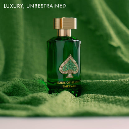 Jo Milano Game of Spades Emerald Parfum Spray – Unisex Warm Citrusy Fragrance 3.0 oz Avelisse