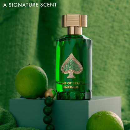 Jo Milano Game of Spades Emerald Parfum Spray – Unisex Warm Citrusy Fragrance 3.0 oz Avelisse