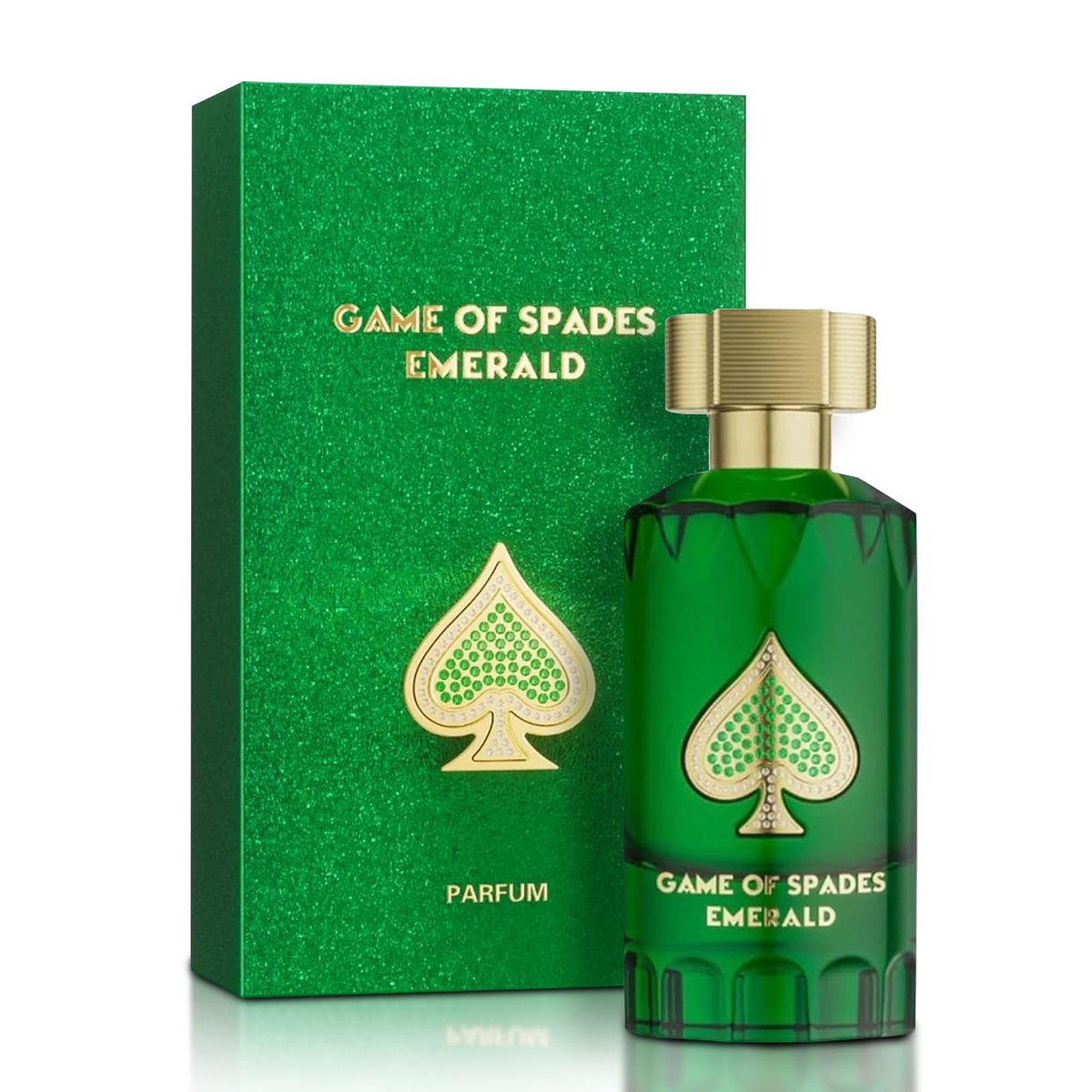 Jo Milano Game of Spades Emerald Parfum Spray – Unisex Warm Citrusy Fragrance 3.0 oz Avelisse