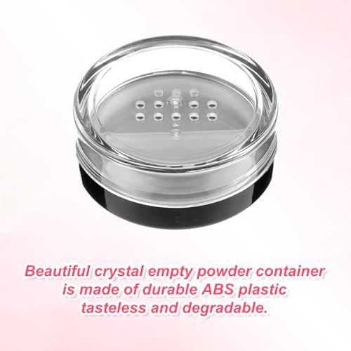 3 Pack 10ml Black Plastic Refillable Loose Powder Containers with Rotatable Sifter & Leakproof Lid - görsel 10