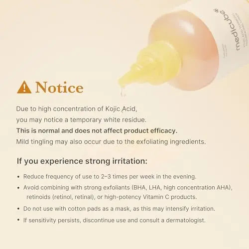 medicube Kojic Acid Turmeric Smoothing Toner for Face & Body | Lightweight Toner for Balancing Uneven Skin Tone & Texture | Niacinamide, Glycolic Acid for Clear Glass Skin | 8.45 fl.oz Avelisse