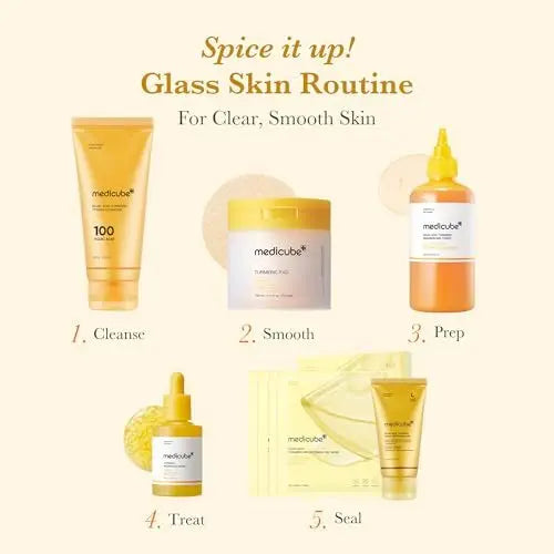 medicube Kojic Acid Turmeric Smoothing Toner for Face & Body | Lightweight Toner for Balancing Uneven Skin Tone & Texture | Niacinamide, Glycolic Acid for Clear Glass Skin | 8.45 fl.oz Avelisse