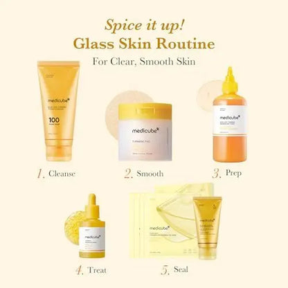 medicube Kojic Acid Turmeric Smoothing Toner for Face & Body | Lightweight Toner for Balancing Uneven Skin Tone & Texture | Niacinamide, Glycolic Acid for Clear Glass Skin | 8.45 fl.oz Avelisse