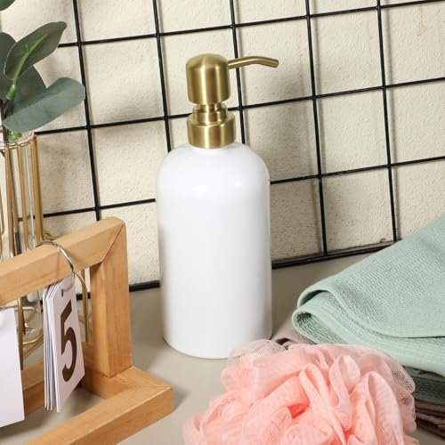 2 Pack Gold Soap Dispenser Pump Replacement, Stainless Steel Hand Liquid Soap Pump for Regular Mouth Bottles Standard 28/400 Neck Size for Hand Dish Soap Bottle and Lotion - görsel 12