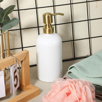 2 Pack Gold Soap Dispenser Pump Replacement, Stainless Steel Hand Liquid Soap Pump for Regular Mouth Bottles Standard 28/400 Neck Size for Hand Dish Soap Bottle and Lotion
