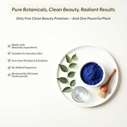 Argaviva Moroccan Nila Powder – Natural Blue Clay Mask for Face, Body & Hair – Exfoliates for Glowing, Even-Toned Skin – Plant-Based & Traditional Hammam Skincare for All Skin Types Avelisse