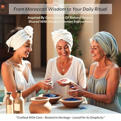 Argaviva Moroccan Nila Powder – Natural Blue Clay Mask for Face, Body & Hair – Exfoliates for Glowing, Even-Toned Skin – Plant-Based & Traditional Hammam Skincare for All Skin Types Avelisse