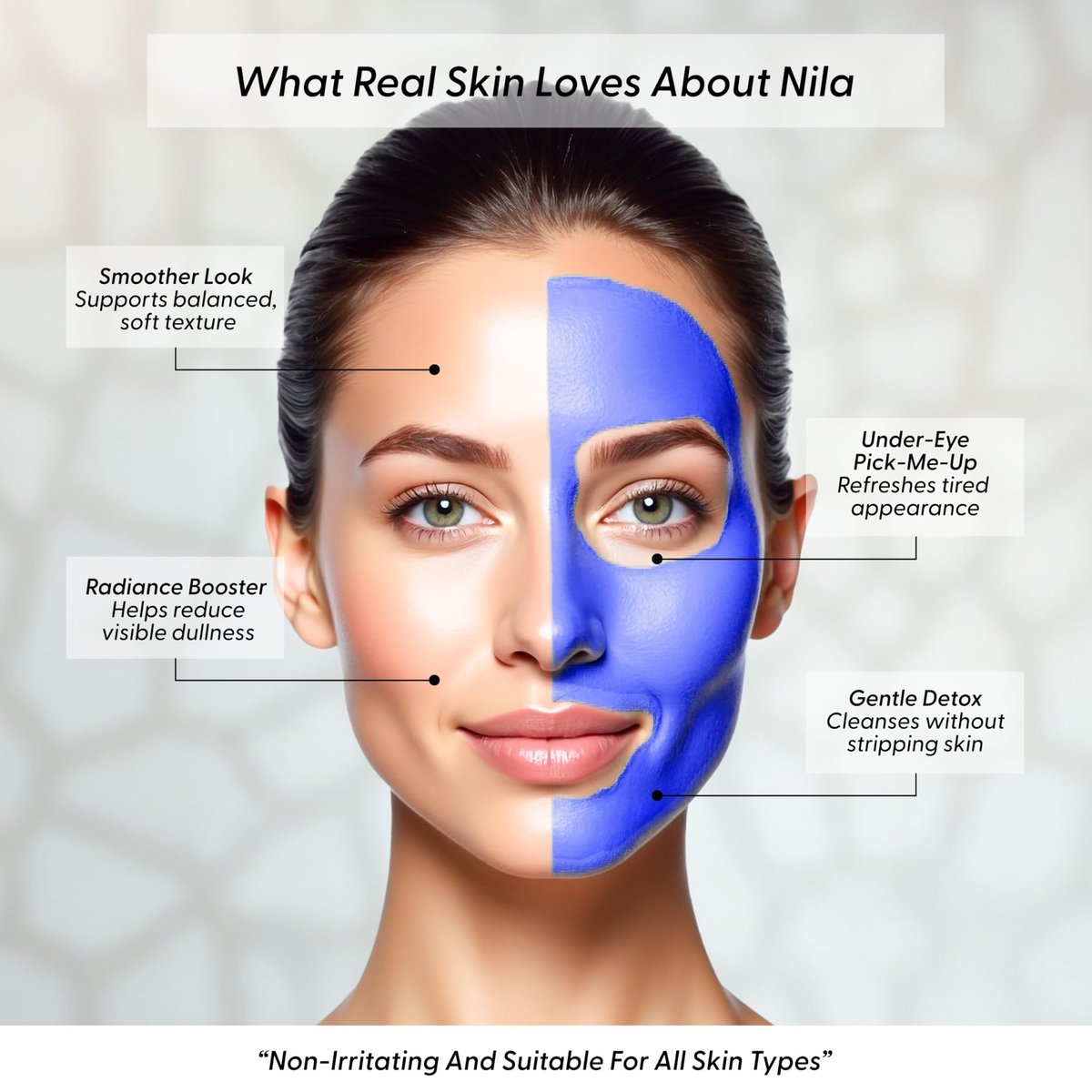 Argaviva Moroccan Nila Powder – Natural Blue Clay Mask for Face, Body & Hair – Exfoliates for Glowing, Even-Toned Skin – Plant-Based & Traditional Hammam Skincare for All Skin Types Avelisse