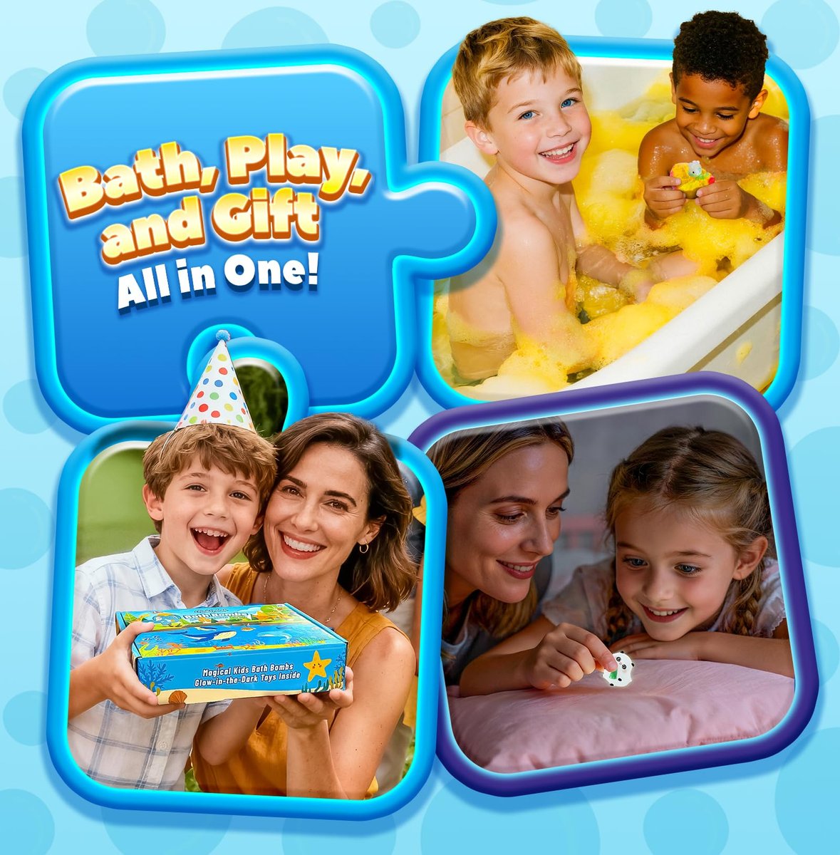 Bath Bombs for Kids with Surprise Inside – 20 Pack Handmade Fizzy Bath Balls with Glow-in-the-Dark Toys, Fun Gift Set for Boys & Girls, Great for Christmas or Advent Calendar Avelisse