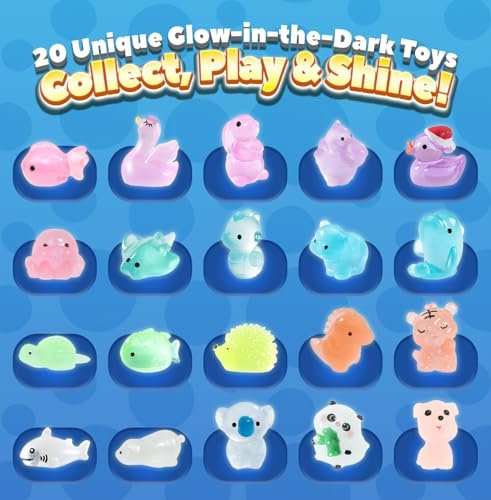 Bath Bombs for Kids with Surprise Inside – 20 Pack Handmade Fizzy Bath Balls with Glow-in-the-Dark Toys, Fun Gift Set for Boys & Girls, Great for Christmas or Advent Calendar Avelisse