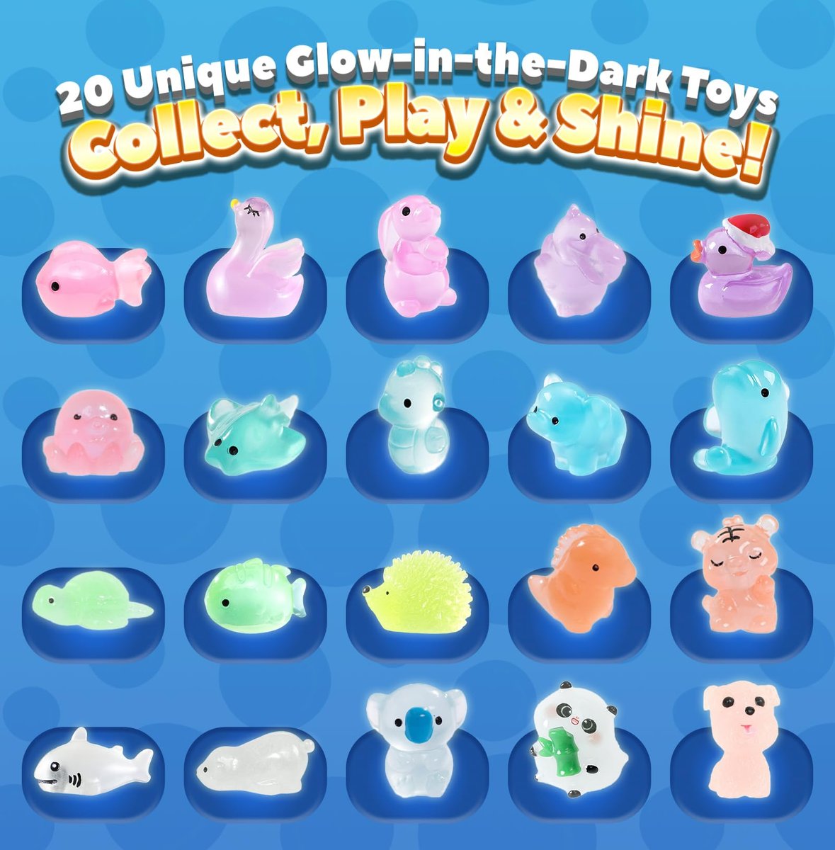 Bath Bombs for Kids with Surprise Inside – 20 Pack Handmade Fizzy Bath Balls with Glow-in-the-Dark Toys, Fun Gift Set for Boys & Girls, Great for Christmas or Advent Calendar Avelisse