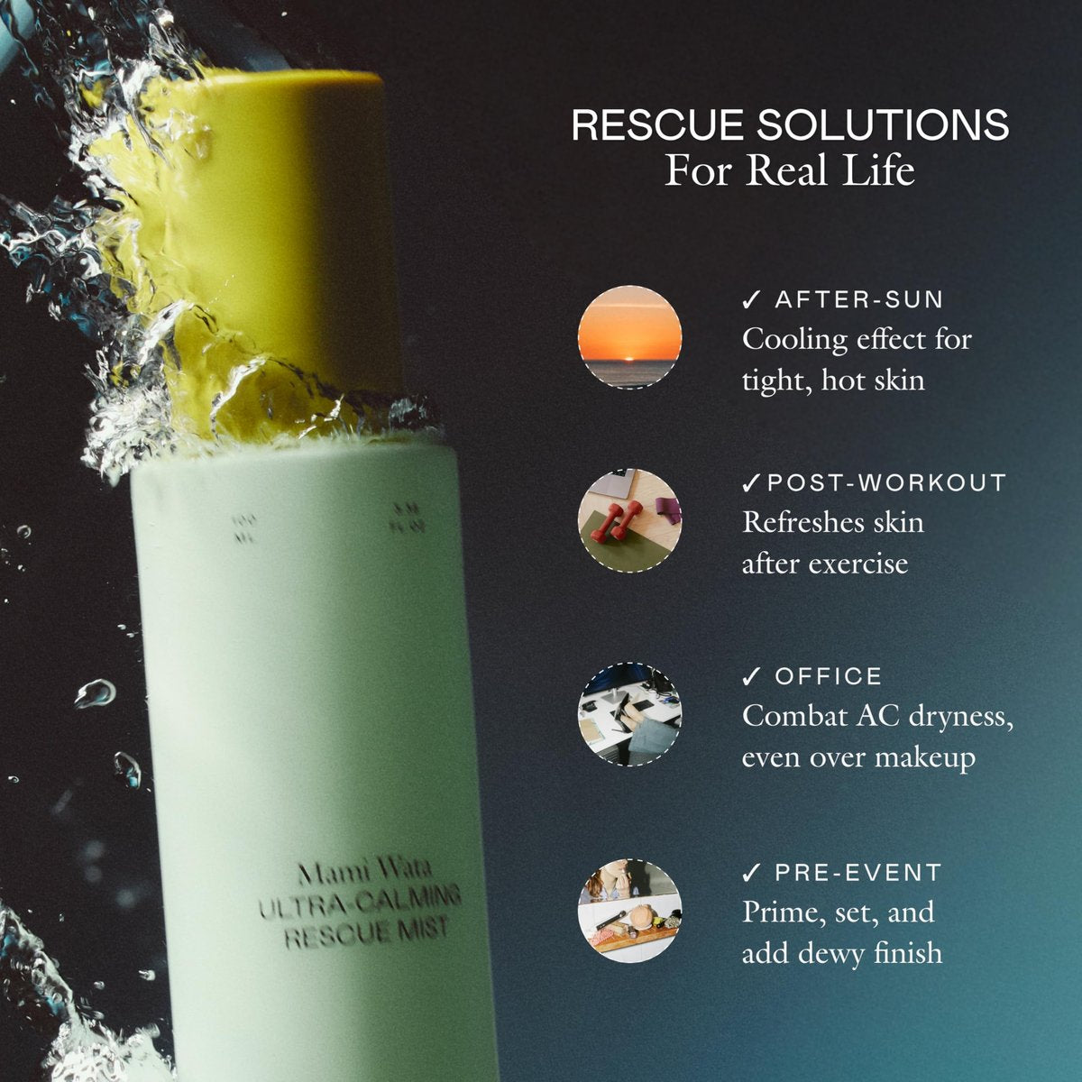 EADEM Mami-Wata Ultra Calming Rescue Mist – Hydrating Face Mist with Barrier Repair Serum for Sensitive Skin, 3.38 fl oz Avelisse