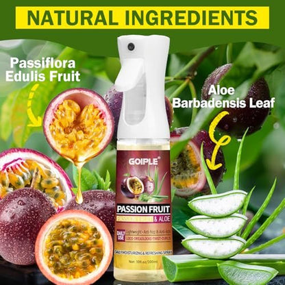 Goiple Loc Moisturizing Spray for Dull, Dry Locs - Daily Passion Fruit Hair and Scalp Moisturizer for Dreadlocks, Locs, Microlocks, Braids - Lightweight Refreshing Moisturizer Loc Spray for Anti-Frizz (10 Fl Oz)